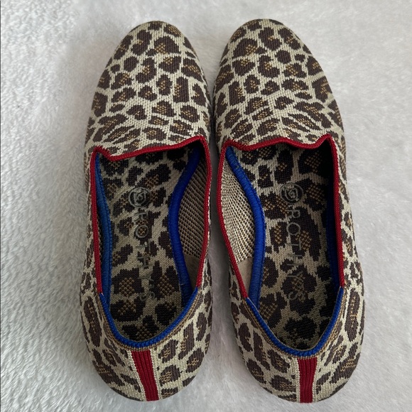 Rothys Womens Ballet Flat Leopard Print Slip On Washable Comfy Shoes 7.5 Mobwife - Picture 9 of 10